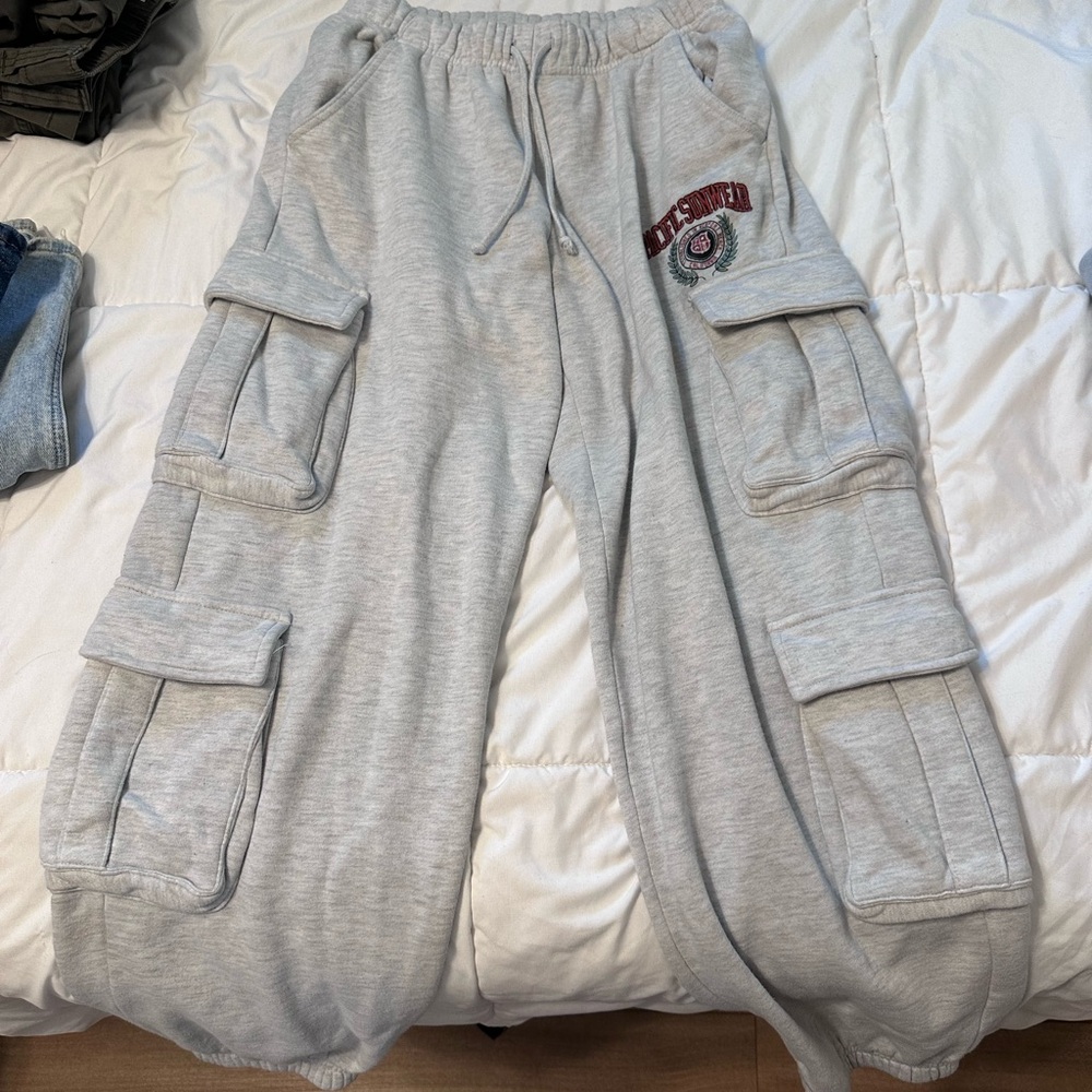 Pacsun Light Gray Cargo Sweatpants